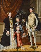 Giuseppe Arcimboldo Holy Roman Emperor Maximilian II. of Austria and his wife Infanta Maria of Spain with their children Spain oil painting artist
